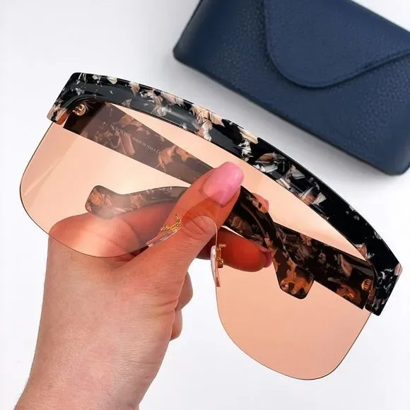 Loewe LW40034U 55S Sunglasses Shiny Coloured Havana Bordeaux  display picture 1